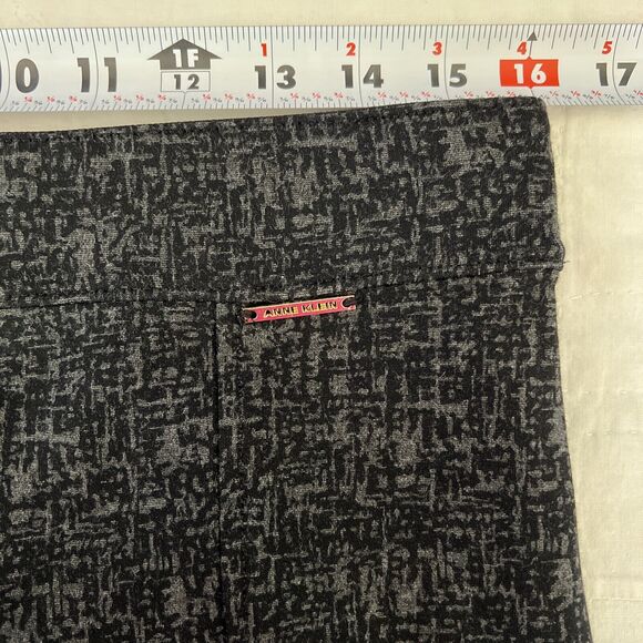 Anne Klein Pants Womens 10 Black Geometric Ponte Knit Pull On Ankle Career Work - Picture 9 of 12